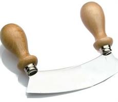 STAINLESS STEEL CHOPPING KNIFE SMALL WITH WOODEN HANDLE