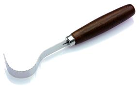 STAINSLESS STEEL BUTTER CURIER WOODEN HANDLE