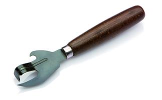 STAINLESS STEEL CAN OPENER  WOODEN AHDLE